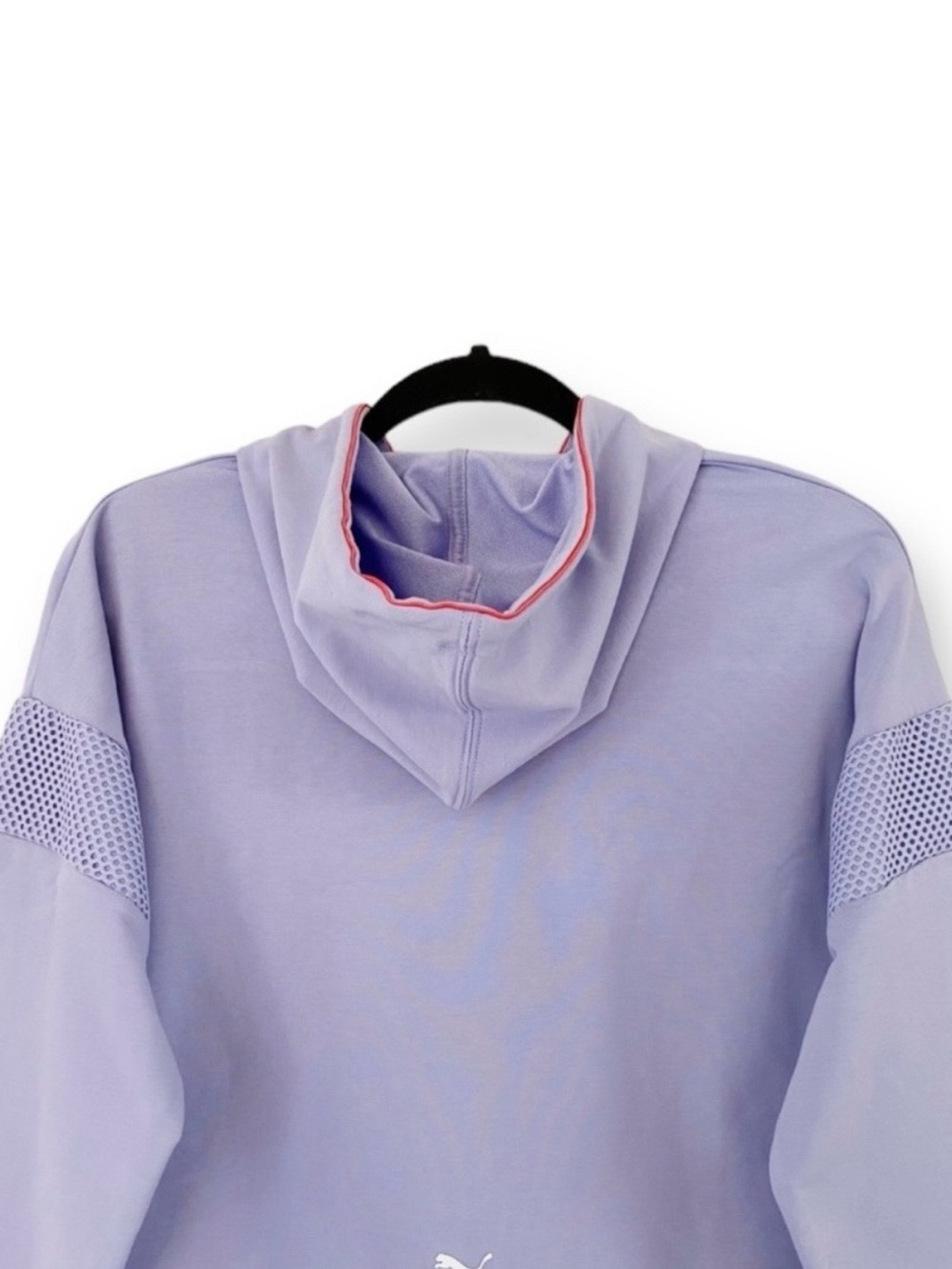 Puma Lavender Cropped Terry Hoodie NWT - Lightweight Layer - Women's Small - Picture 10 of 14